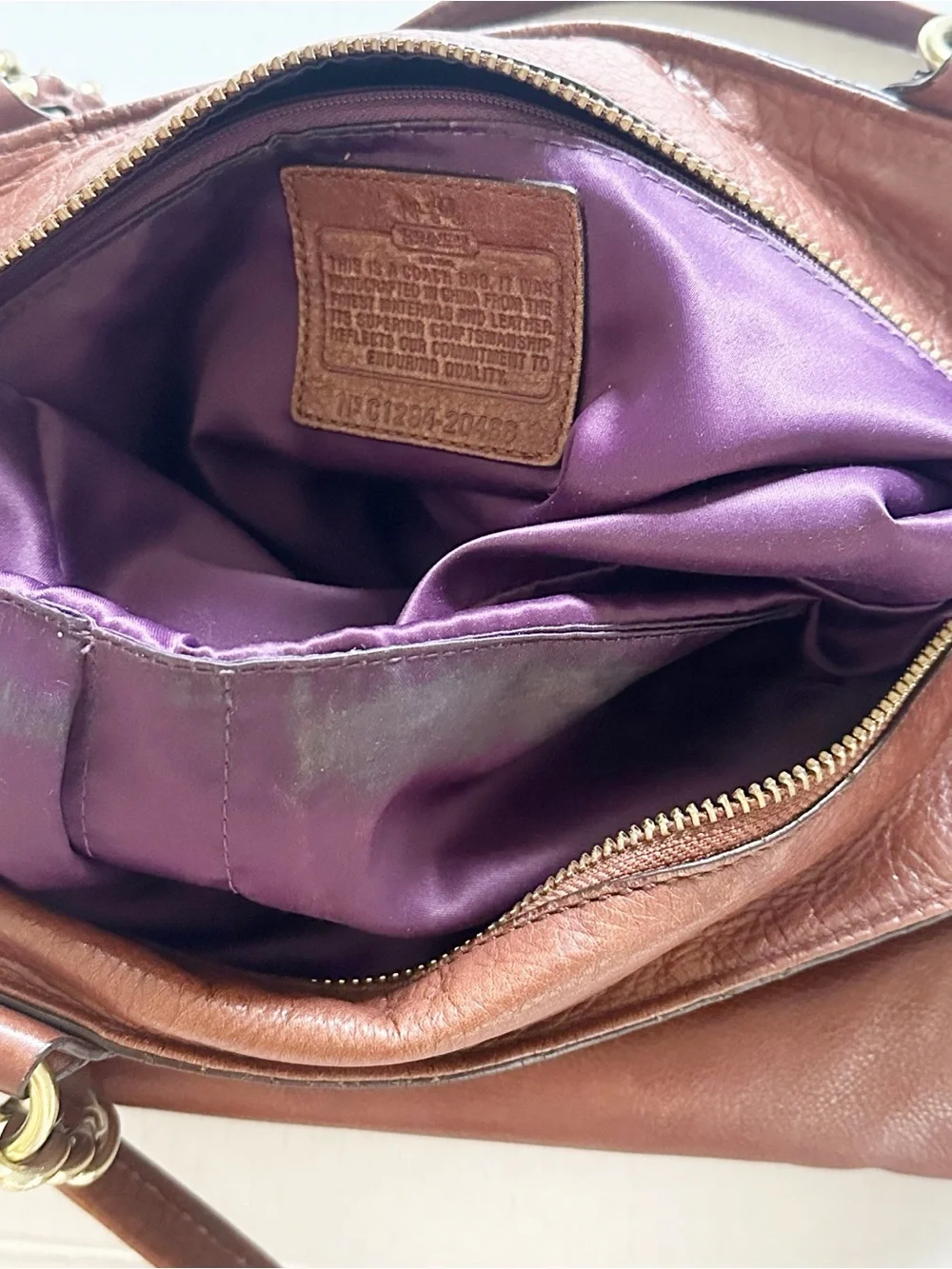 Coach Madison 20466 Soft Camel Brown Color Leather Handbag Tote